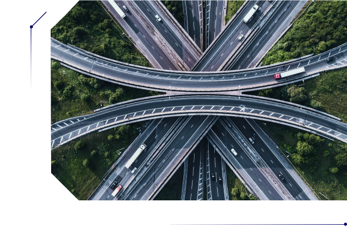 A network of interconnected roads and highways